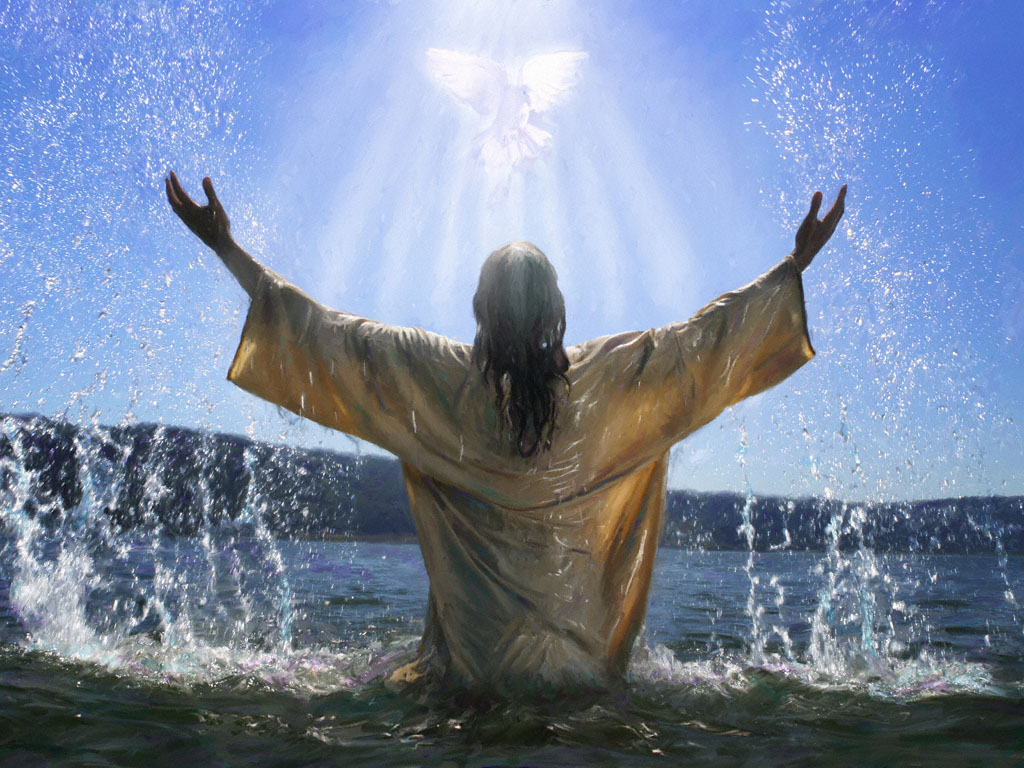 Jesus anointed by the Holy Spirit